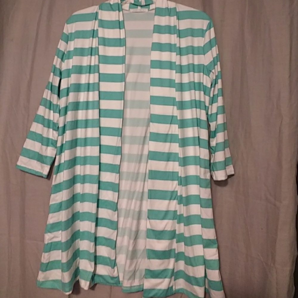 Reborn J Mint and white summer cardi